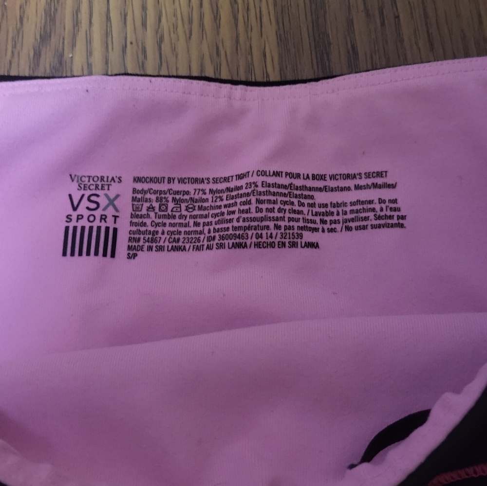 Womens Victoria Secret Leggings VSX Sport Knockout S/P Stretch C31 - Picture 3 of 14